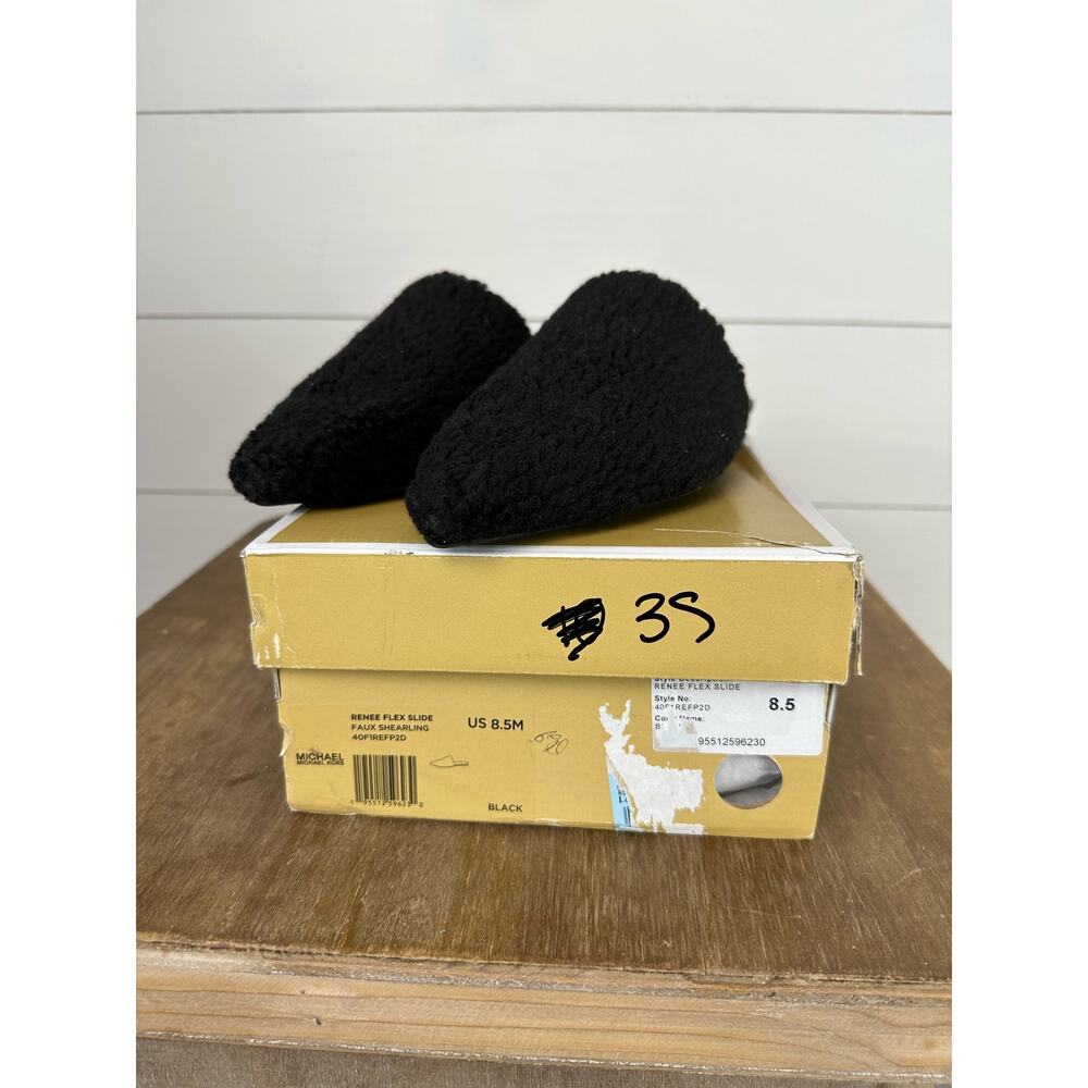 NWT MICHAEL Michael Kors Renee Flex Slide Leather Mules - 8.5